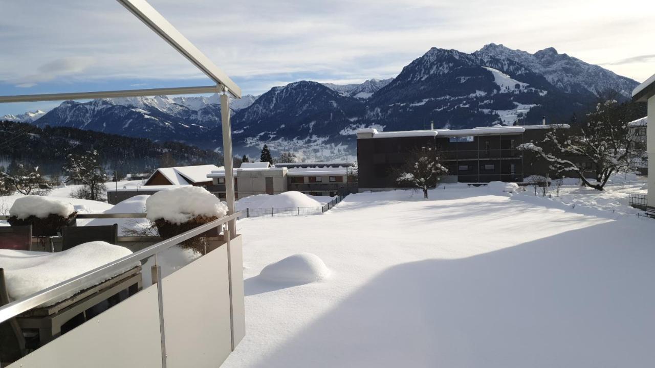 Ferienwohnung Metzler - Blick Auf Die Berge Göfis 외부 사진