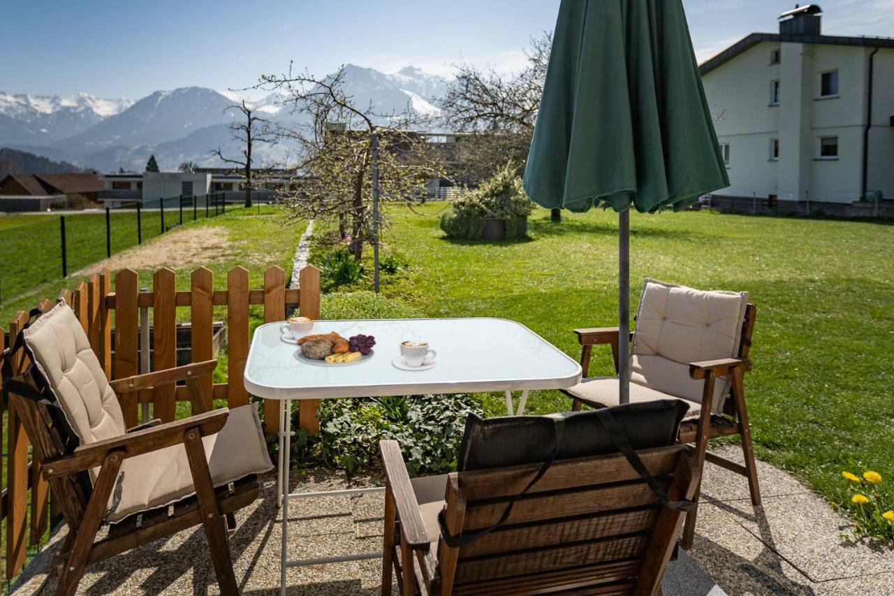 Ferienwohnung Metzler - Blick Auf Die Berge Göfis 외부 사진